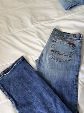7 For All Mankind Light Blue Straight Jeans